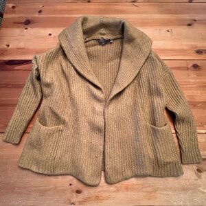 Cozy Camel Shawl-Collar Women's Vince Sweater Cardigan size Small